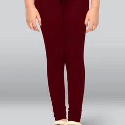 LYRA Girls Mid-Rise Pure Cotton Churidar-Length Leggings-picture-47
