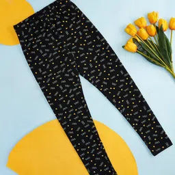Pantaloons Junior Girls Printed Cotton Ankle-Length Leggings-picture-41