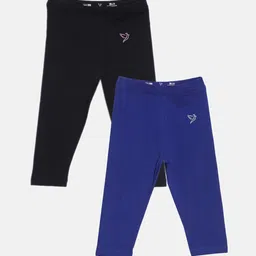 TWIN BIRDS Girls Set Of 2 Three-Fourth -Length Cotton Leggings-picture-23