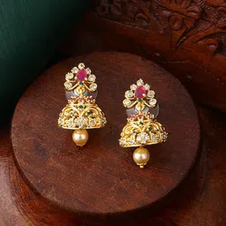 Estele Floral Jhumkas Earrings-picture-10