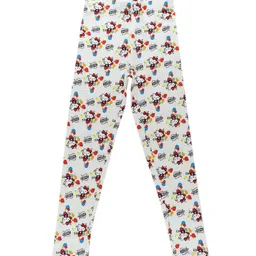Bodycare Kids Girls White Printed Leggings-image-58