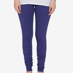 Vami Women Purple Solid Churidar-Length Leggings-image-52