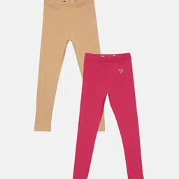 TWIN BIRDS Girls Pack Of 2 Pure Cotton Ankle Length Leggings-picture-18