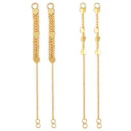 Vighnaharta Set Of 2 Gold-Plated Ear Chain-image-48