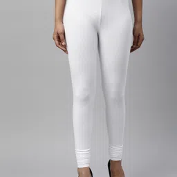 TWIN BIRDS Women White Solid Churidar-Length Leggings-picture-38