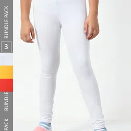 BAESD Girls Pack Of 3 Churidar-Length Leggings-image-47