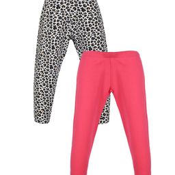 PLUM TREE Girls Pack Of 2 Cotton Leggings-picture-25