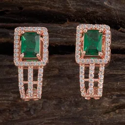 Kushal's Fashion Jewellery Rose Gold-Plated Contemporary Drop Earrings-picture-30