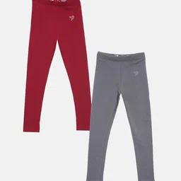 TWIN BIRDS Girls Pack of 2 Ankle Length Cotton Leggings-picture-15