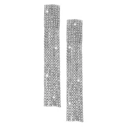 Shining Jewel - By Shivansh Silver-Plated AD Contemporary Drop Earrings-picture-14