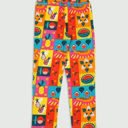 Ola! Otter Infant Girls Printed Organic Cotton Ankle Length Leggings-picture-40
