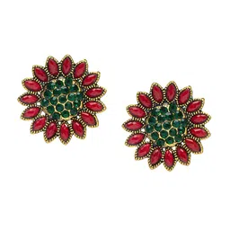 Shining Jewel - By Shivansh Women Floral Studs Earrings-picture-14
