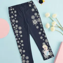 Pantaloons Junior Girls Floral Printed Cotton Leggings-picture-42