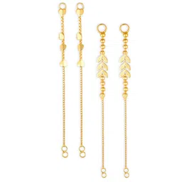 Vighnaharta Pack Of 2 Gold-Plated Classic Ear Cuff Chains-picture-37