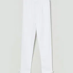 max Girls White Solid Ankle-Length Cotton Leggings-picture-18