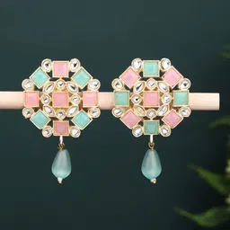 Anvik Gold-Plated Geometric Drop Earrings-image-38
