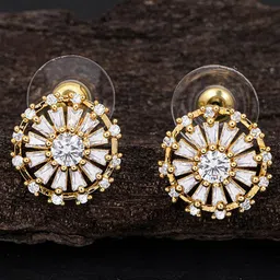 Sukkhi Gold-Plated Contemporary Studs Earrings-picture-25