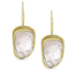 EL REGALO Gold-Plated White Quartz Drop Earrings-picture-41