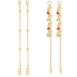 Vighnaharta Set Of 2 Gold-Plated Classic Ear Cuffs-picture-14