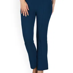 Ambuja International Women Mid-Rise Regular Fit Trousers-image-3