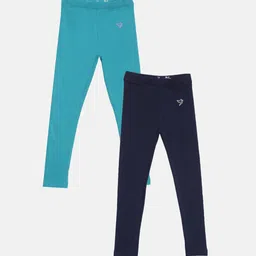 TWIN BIRDS Girls Pack Of 2 Pure Cotton Ankle Length Leggings-picture-34