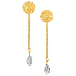 Vighnaharta Gold-Plated Removable Stud & Chain Drop Earrings-picture-33