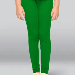 LYRA Girls Mid-Rise Churidar-Length Pure Cotton Leggings-picture-53