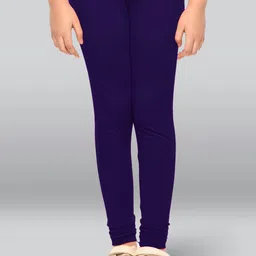 LYRA Girls Mid-Rise Cotton Churidar-Length Leggings-picture-45
