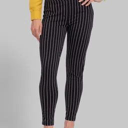 Parx Women Black Striped Jeggings-image-46