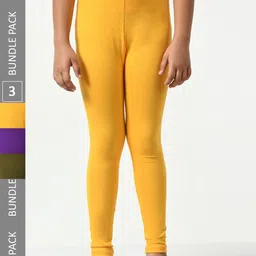 BAESD Girls Pack Of 3 Churidar-Length Leggings-picture-39