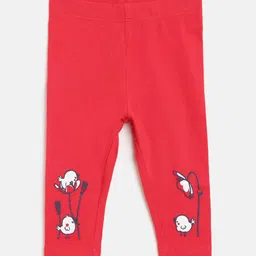 Chicco Girls Red Printed Ankle-Length Leggings-picture-50