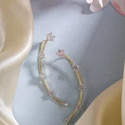 DressBerry White Gold-Plated Classic Ear Cuff Earrings-picture-16