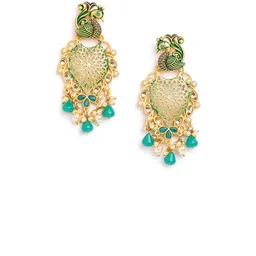 Anouk Brass-Plated Beaded Floral Drop Earrings-picture-11