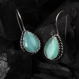 SOHI Blue Contemporary Drop Earrings-picture-42