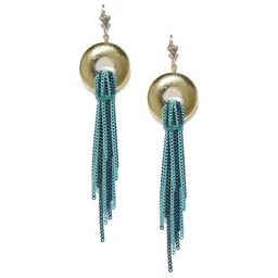 Blisscovered Turquoise Blue Contemporary Drop Earrings-picture-16