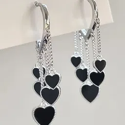 EL REGALO Rhodium-Plated Contemporary Drop Earrings-image-68