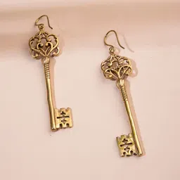 Studio One Love Gold-Plated Contemporary Drop Earrings-picture-17