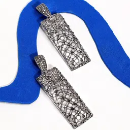 SOHI Silver-Plated Contemporary Drop Earrings-picture-30