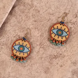 AAKRITI ART CREATIONS Multicoloured Contemporary Drop Earrings-picture-35