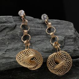 DressBerry Gold Plated Drop Earrings-image-79
