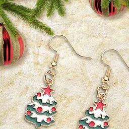 EL REGALO Christmas Contemporary Enamelled Drop Earrings image 1
