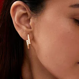 MINUTIAE Gold-Plated Circular Hoop Earrings-picture-7