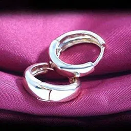 KRYSTALZ Mens Silver-Plated Circular Hoop Earrings-picture-31
