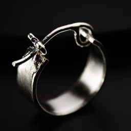 House of Aadyaa 925 Sterling Silver Classic Oxidised Hoop Earrings-picture-56