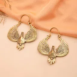 Studio One Love Gold-Plated Contemporary Hoop Earrings-picture-33