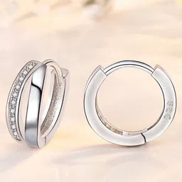 MYKI Silver-Plated Classic Hoop Earrings-picture-33