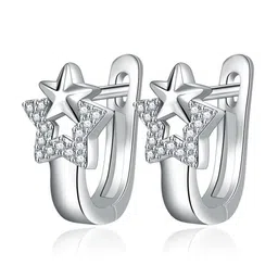 MYKI Silver-Plated Contemporary Hoop Earrings-picture-37