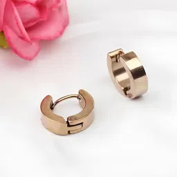 KARISHMA KREATIONS Gold-Plated Contemporary Hoop Earrings-picture-25