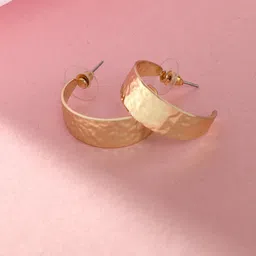 Adwitiya Collection Gold Plated Half Hoop Earrings-image-32