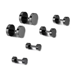 KRYSTALZ Men Set Of 3 Stainless Steel Classic Studs-picture-47